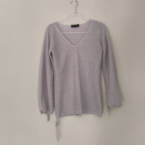 Cable & Gauge  Lavender V Neck Sweater